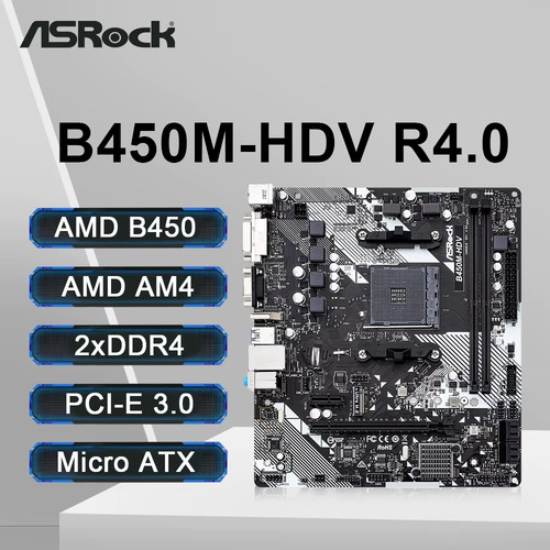 Asrock b450m hdv 0 - b450m-hdv, r4.0