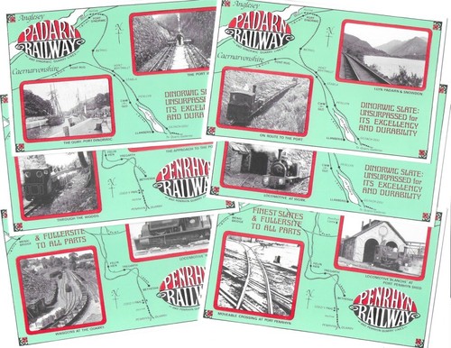 Postcards padarn railway - 6x,