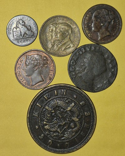 Old world and token - world,, coin