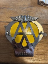 Vintage Original AA Membership Badge Metal Automobile Association  6E82247