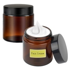 100ml Amber Glass Jars, 2 Pcs