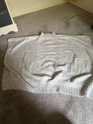 Women grey knit poncho - women’s,