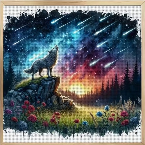 Howling wolf printed - wolf, count