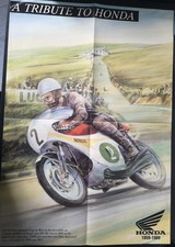 Isle of Man TT 1989 Programme, HONDA Poster, Raceguide and EBC sticker sheet