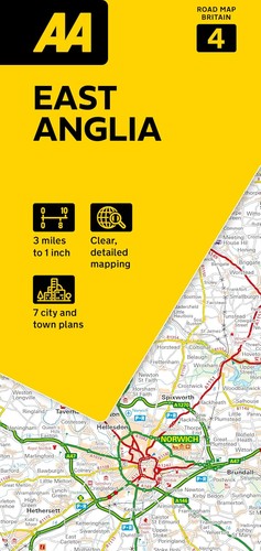 Road map east - road, anglia