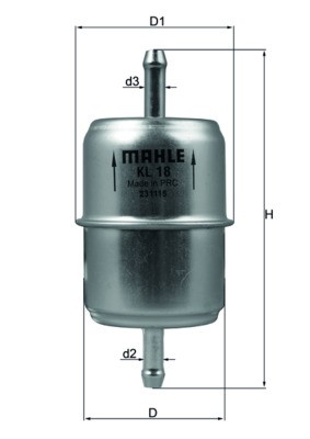 Mahle fuel filter - kl,
