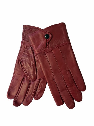 Ladies black leather gloves - gloves, 2