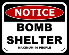 WARNING BOMB SHELTER WORLD WAR