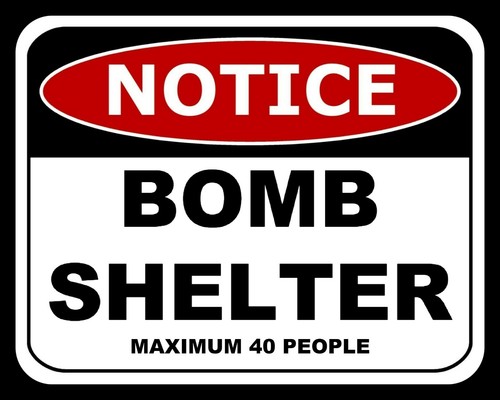 Warning bomb shelter world war - warning,