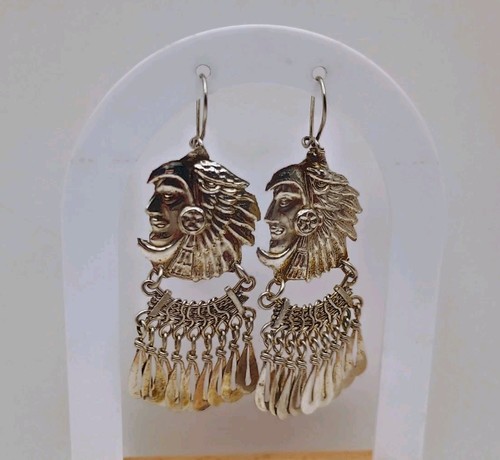 Sterling silver indian chief - indian,