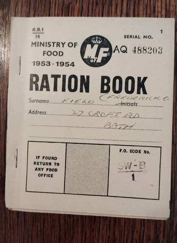 Ration book for - 📚, frederick