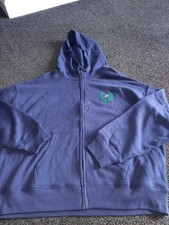 WOMENS PINK VICTORIA SECRET NAVY ZIP HOODIE JUMPER SIZE SMALL 