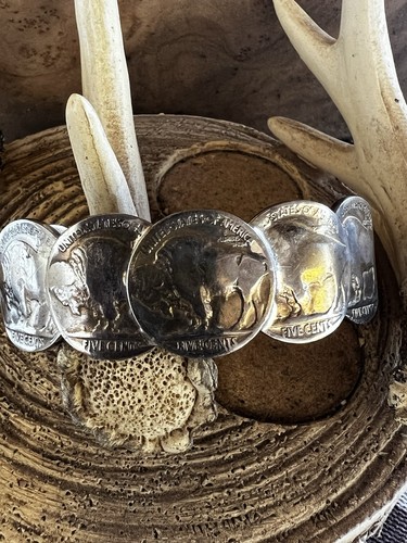 Buffalo nickel cuff native - buffalo,