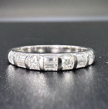 18ct White Gold Baguette &