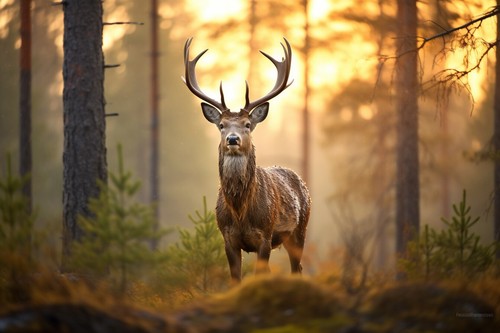 Stag deer animal canvas - deer,