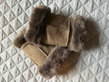 Sheepskin Wool Fluffy Mittens Ladies