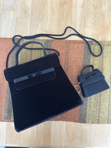 Laura ashley black - velvet, bag