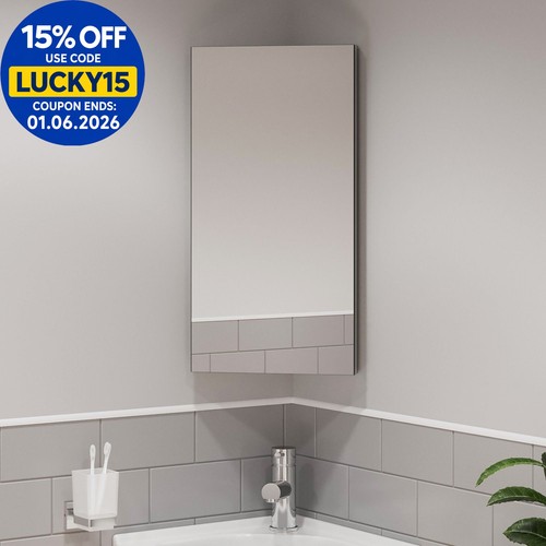 Corner bathroom mirror cabinet - corner,
