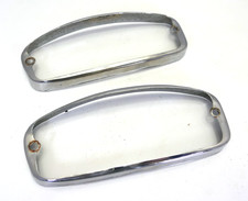 Pair MG Midget Austin Healey Sprite Front Indicator Side Light Chrome Trim L584