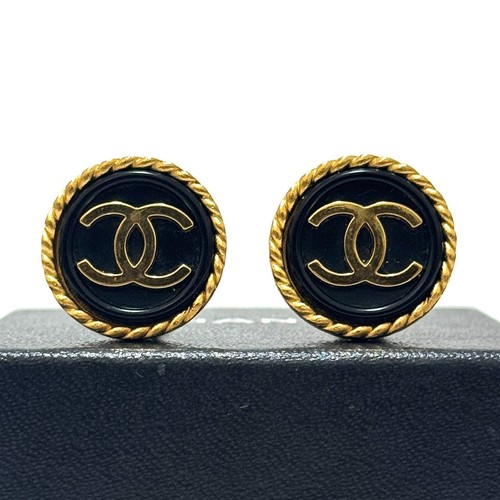 Chanel 95a round earrings coco - round,