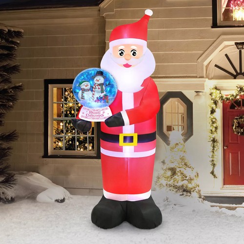 Inflatable santa holding - santa,