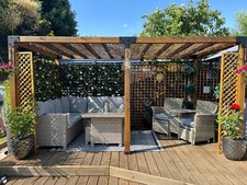 Pergola base post - post, shade
