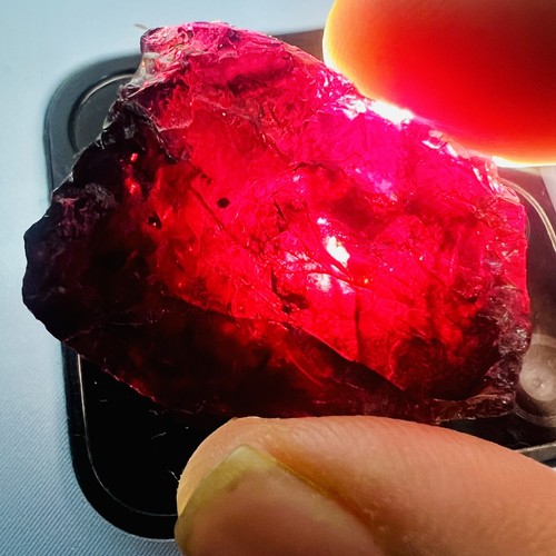 Natural red garnet - red,