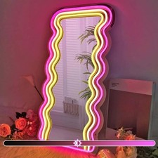 Wavy Mirror Neon Lights for