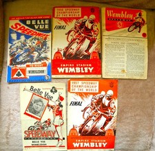 Speedway programmes,, WORLD FINAL 1956 & 1957  + Wembley , Belle Vue
