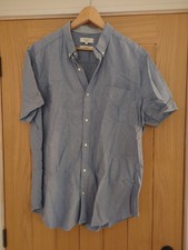 Next Men's Short Sleeve Shirt Blue XL