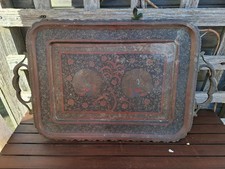 Indian Brass Tray Engraved