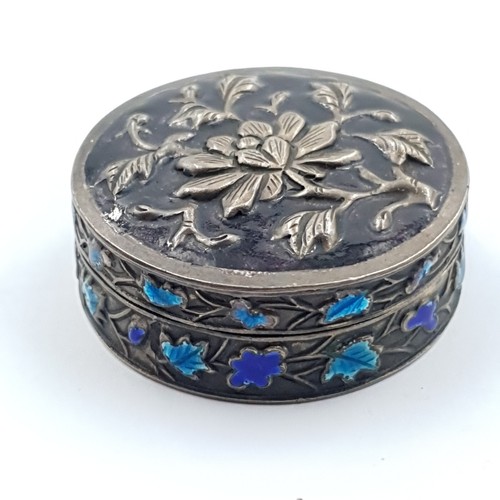Chinese enamel trinket - chinese, pill