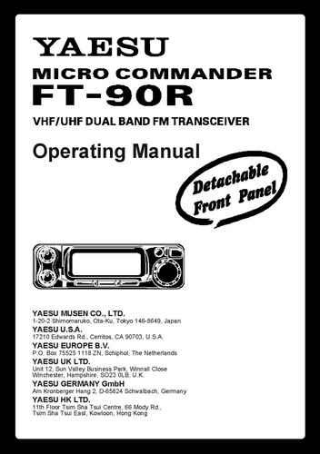 Yaesu 90r instruction - yaesu, ft-90r