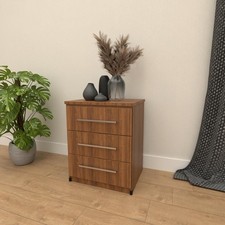 Assembled 3 Drawer Bedside