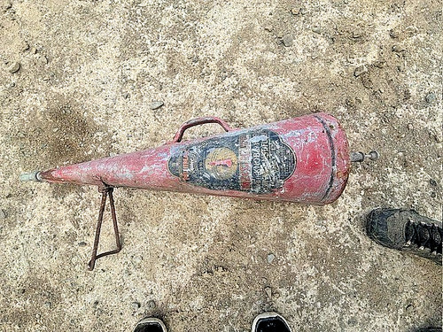 Vintage cone fire - cone, extinguisher