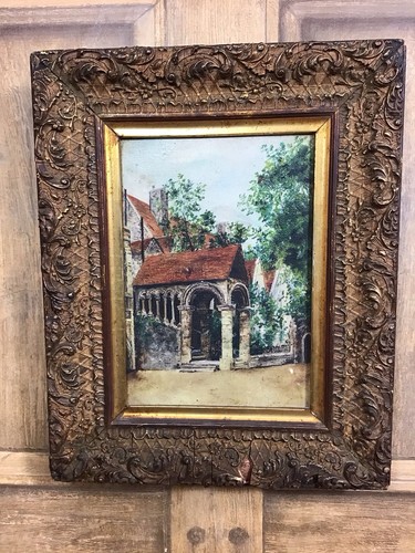 Small antique oil painting - small,