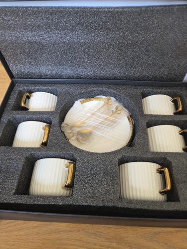 Coffee tea set cups plates - coffee/tea, cups,