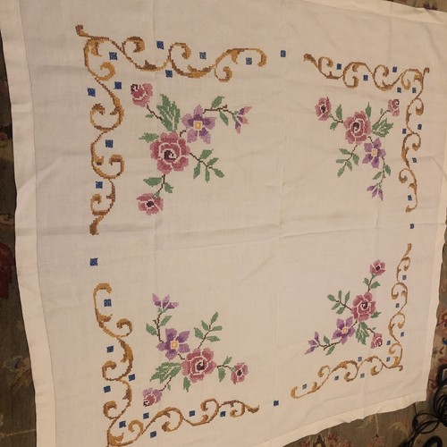 Vintage linen hand - vintage, cross