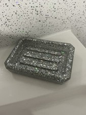 Silver Glitter  Oblong Soap