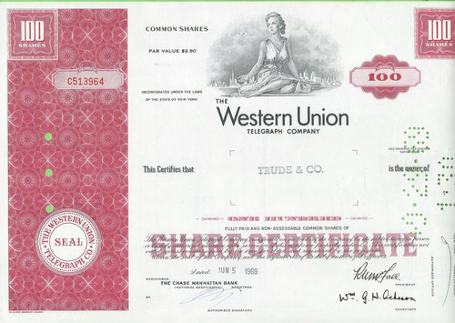 Western union telegraph - union,