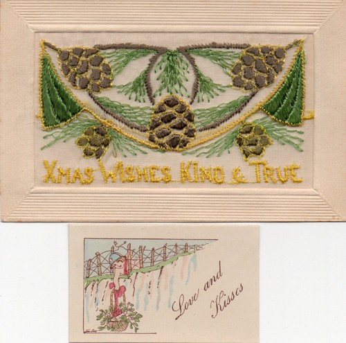 Ww1 patriotic embroidered silk - patriotic,