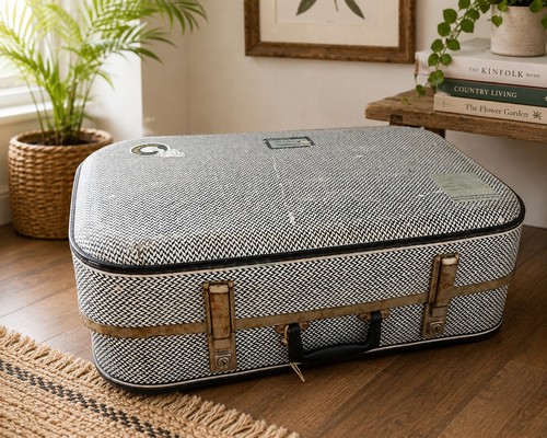 Vintage cheney suitcase black - vintage,