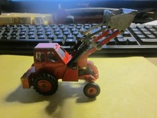 Dinky Red Muir Hill Front Loader Toy, with Red wheel centres
