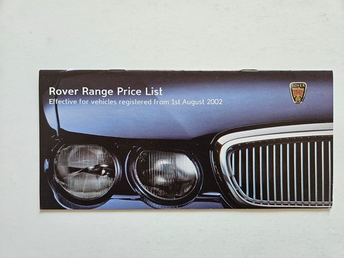 Rover price list - 45, 75