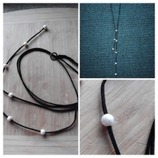Real freshwater pearls on a