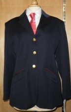 Ladies Tagg Chase Elite Show Jacket - Navy With Red Piping Size 38"