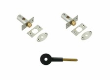 Door Rack Bolt Mortice Dead Lock - Star Key - Extra Security - Various Finishes