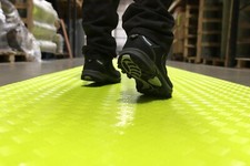 Industrial Yellow Lightweight High Visibility Safety PVC Matting - 1m x 10m