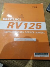 SUZUKI RV 125 SUPPLEMENTARY SERVICE MANUAL CLASSIC MOTORBIKE GARAGE CLEAROUT