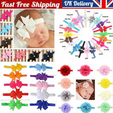 10-20Pcs Elastic Baby Headdress Kids Hair Band Girls Bow Newborn Headband UK